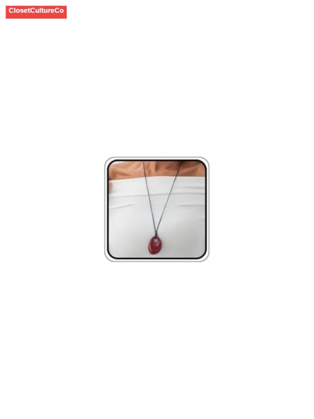 Resin Irregular Statement Necklace Rope Cord Boho Y2K Pendant